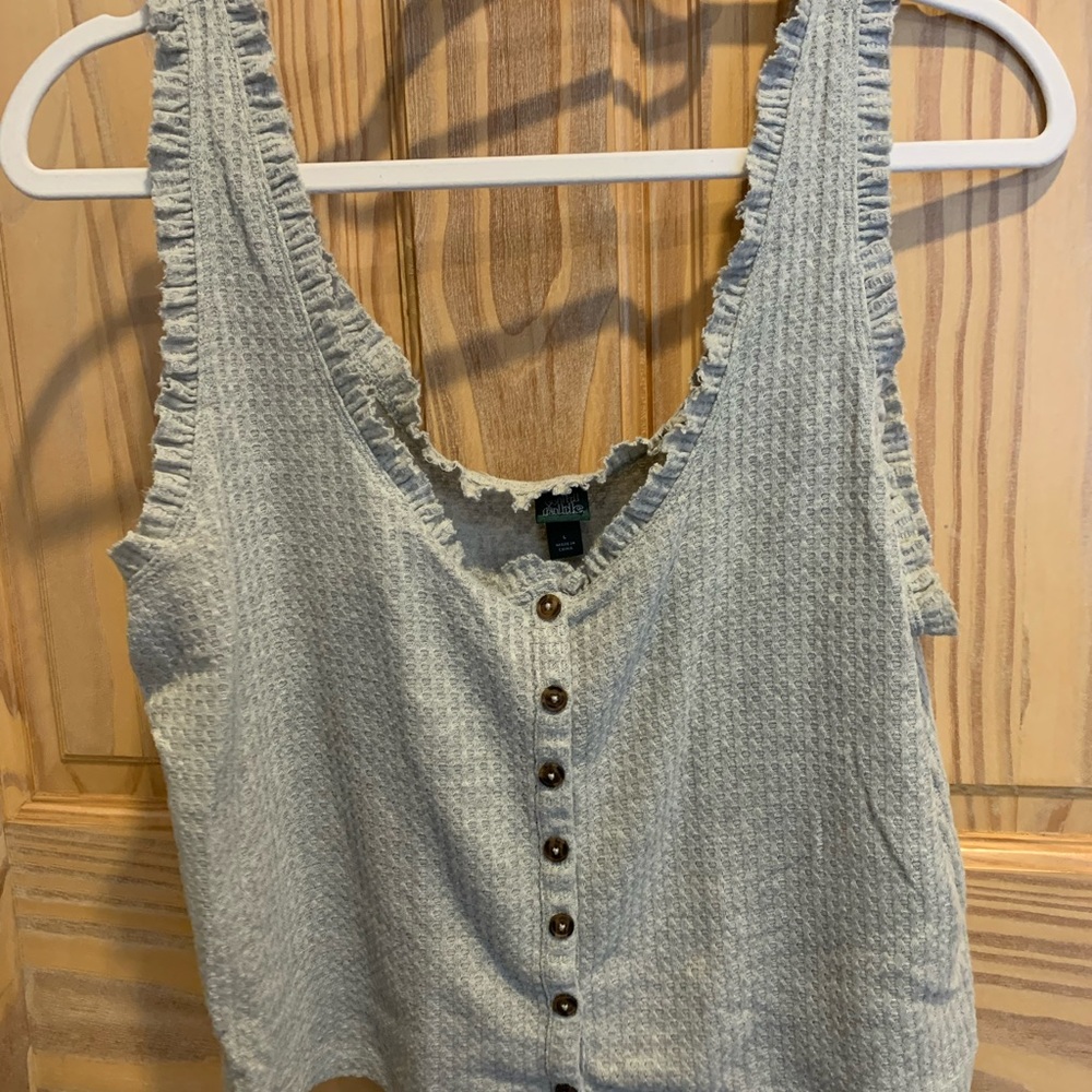 Wild Fable Button up Cropped Tank